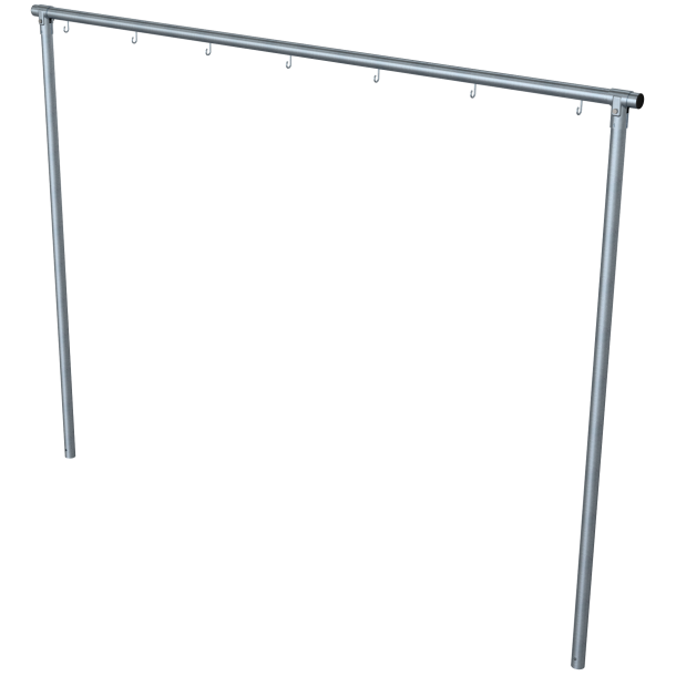 Laundry drying stand | Cross tube 3500 mm7 hooks, one-sided | steel tube  60 mm